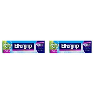 effergrip denture adhesive cream, extra strong holding power, 1.5 oz (pack of 2)