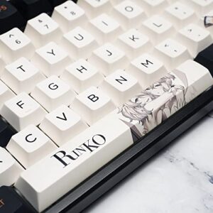 HiFiGo Mechkeys x Z Review Rinko Touch Cherry Profile Keycaps Set, 156 Key Caps Compatible with 60%, 65%, TKL, 75%, 96%, and Full-Size Keyboards (Rinko Touch)