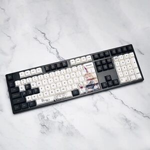 HiFiGo Mechkeys x Z Review Rinko Touch Cherry Profile Keycaps Set, 156 Key Caps Compatible with 60%, 65%, TKL, 75%, 96%, and Full-Size Keyboards (Rinko Touch)