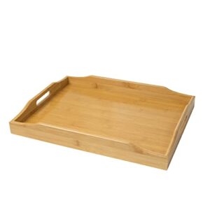 bamboo tray with handle rectangular dinner plate, wooden breakfast tray coffee table tray suitable for eating