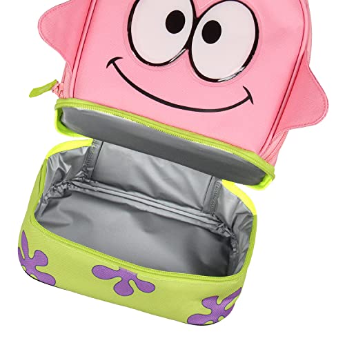 INTIMO SpongeBob SquarePants Lunch Box Patrick Star 3D Character Dual Compartment Insulated Lunch Bag Tote