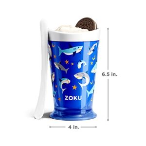 ZOKU Original Slush and Shake Maker, Slushy Cup for Quick Frozen Homemade Single-Serving Slushies, Fruit Smoothies, and Milkshakes in Minutes, BPA-free, Shark