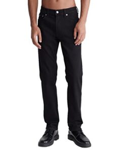 calvin klein men's straight high stretch jeans, ck classic black, 38w x 32l