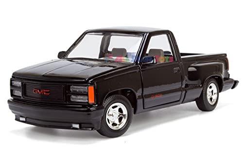 Motormax 1992 GMC Sierra GT Pickup Truck 1/24 Diecast Model Car Black 73204