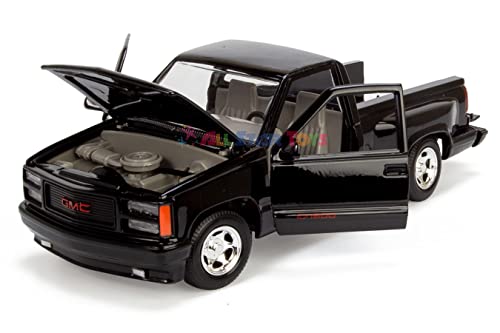 Motormax 1992 GMC Sierra GT Pickup Truck 1/24 Diecast Model Car Black 73204