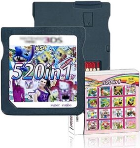 520 in 1 game cartridge, containing 520 classic nostalgic games, ds game pack card compilations, suitable for most ds / 2ds / 3ds console of game consoles