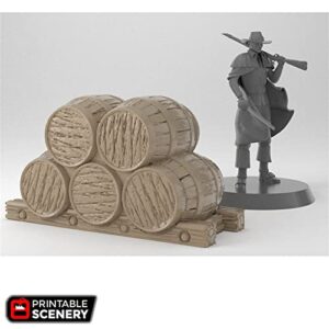 Cargo Piles Scatter Terrain DND Scenery Terrain 3D Printed 28mm Paintable Miniatures for Dungeons and Dragons Pathfinder, Warhammer 40k Tabletop Games