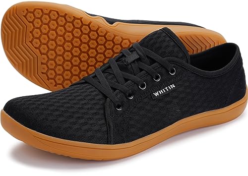 WHITIN Men's Water Shoes Quick Dry Aqua Minimalist Barefoot Sneakers Size 11.5-12 Minimus Beach Swimming River Hiking Trail Kayak Fishing Black Gum 45