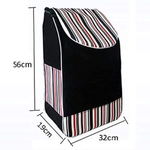 Shopping Cart Replacement Bag - 34L Shopping Trolley Storage Bag, Portable Waterproof Oxford Cloth Shopping Cart Trolley Bags, Trolly Bag Shopping L32 X W19 X H56cm