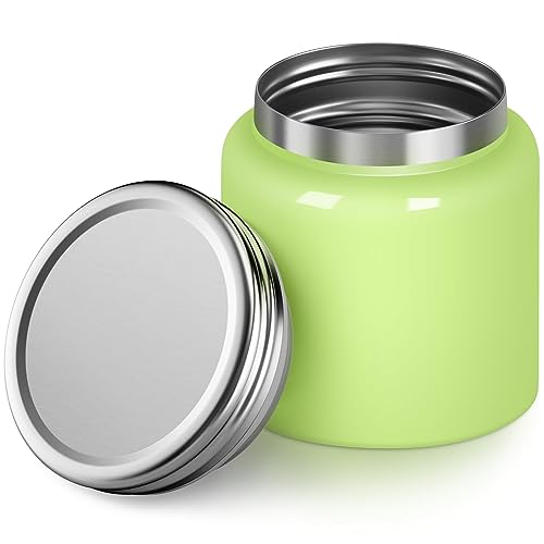 MZLMZL Kids Thermoses for Hot Food,10oz Leak-Proof Insulated Food Container,Soup Termoses Para Comida Caliente,Coffee Canister Wide Mouth Design Food Jars Hot or Cold Meals Lunch Box (Green)