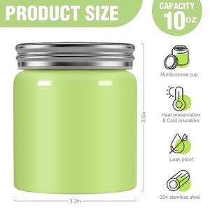 MZLMZL Kids Thermoses for Hot Food,10oz Leak-Proof Insulated Food Container,Soup Termoses Para Comida Caliente,Coffee Canister Wide Mouth Design Food Jars Hot or Cold Meals Lunch Box (Green)