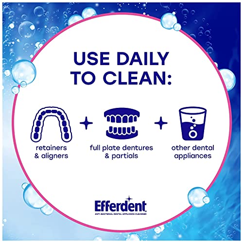 Efferdent Denture & Retainer Cleanser Tablets, Essential Clean, 20 Tablets (Pack of 4)