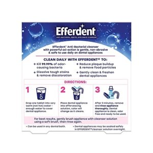 efferdent Denture & Retainer Cleanser Tablets, Essential Clean, 20 Tablets (Pack of 2)