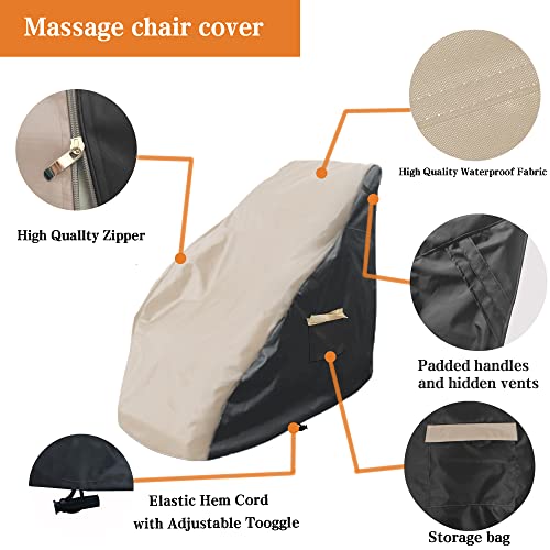 Massage chair cover, 600D full body shiatsu massage chair protector, 59 X 39 X 55 inchesArmchair Slipcovers,, ,with drawstring waterproof and dustproof Recliner Wing Chair Slipcovers,Sofa Cover