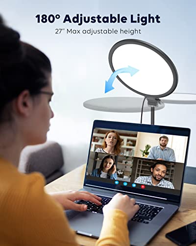 Newest 10.5" Full-Screen Light for Zoom Meeting - Kaiess 10x Lighting Area & Easy Adjustable Colors & Brightness Zoom Light with Flexible Stand & Versatile Phone Holder Fit for Streaming/Video Call