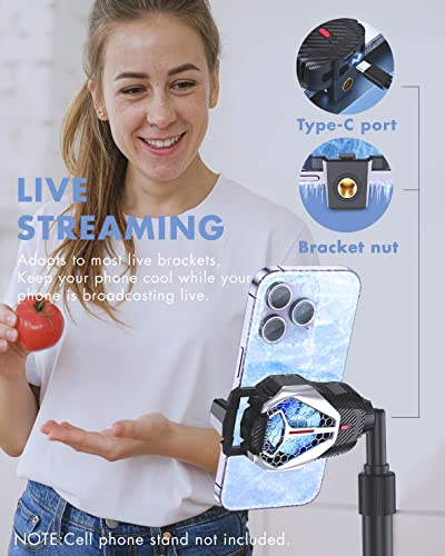 ACEDAYS Phone Cooler, Phone Cooling Fan with Semi-Conductor Cooling Chip, Universal Cellphone Radiator for Tiktok Live Streaming, Outdoor Vlog, Mobile Gaming.