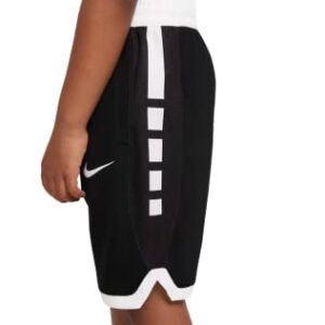 Nike Dri-FIT Elite Big Kids' (Boys') Basketball Shorts, Black/White, Medium