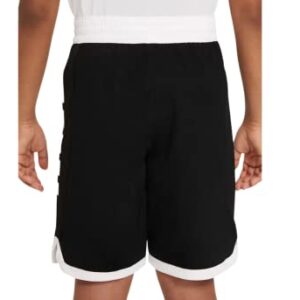 Nike Dri-FIT Elite Big Kids' (Boys') Basketball Shorts, Black/White, Medium