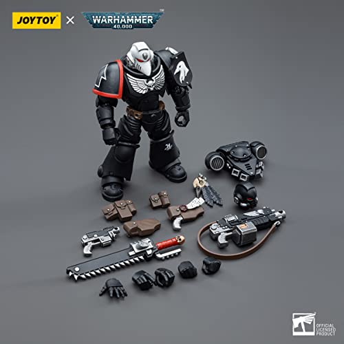 JoyToy 1/18 Warhammer 40,000 Action Figure Raven Guard Intercessors Sergeant Rychas Collection Model(4.7Inch)