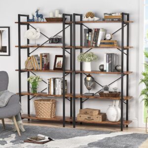 LITTLE TREE 5 Tier Bookshelf, 63" Tall Etagere Bookcase Shelf Unit with Metal Frame