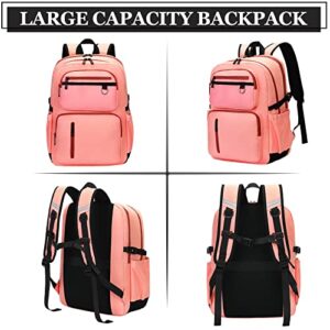 WEREWOLVES 30L Casual Daypack, 2 Compartments Travel Backpack, Sports Bag with Water Bottle Side Pocket and Laptop Compartment, College Bag for Men Women (Light Pink)