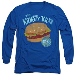 sons of gotham spongebob squarepants krusty krab - men's long sleeve t-shirt royal