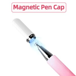 Stylus Pens for Touch Screens, 2 in 1 Stylus with Sensitivity & Precision, Compatible with iPad, iPhone, Tablets, Android and All Capacitive Touch Screens Devices (Pink)