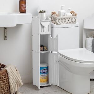 Bathroom Furniture Sets: Small Bathroom Storage Cabinet Great for Toilet Paper Holder,Toilet Paper Cabinet for Small Spaces,White Bathroom Organizer by AOJEZOR