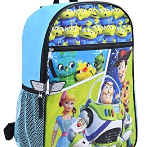 Disney Toy Story Boys Backpack for Little Kids | 6 Piece Set Water Bottle Keychains Snack Tote and Knapsack School (Toy Story 6Pc) 16” x 12” x 5”