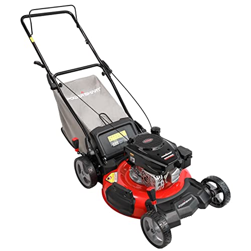 PowerSmart 21 in. 144cc 3-in-1 Gas Walk-Behind Push Lawn Mower with Bag (DB2321PR)