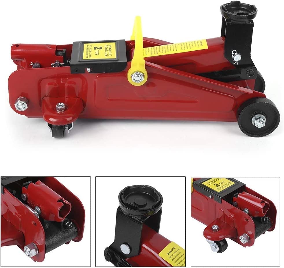 Car Jack Hydraulic, 2 Ton Floor Jacks Portable Auto Car Lifting Repair Tire Replacing Tool for Car Van Garage