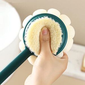 3 Pack Back Scrubber for Shower Long Handle Back Brush Dual-Sided Soft Bristles Shower Scrub Brushes for Body