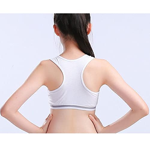 EUBUY Soft Cotton Elastic Breathable Training Bra and Underwear Set for Teen Girls 8-18 Years Old