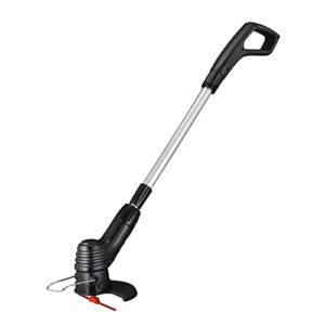 electric lawn mower cordless, mowing machine rechargeable,handheld portable lightweight,trimmer electric mower weed eater with 4 plastic blades & 1 stainless steel blade