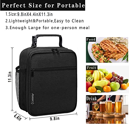 LESENTA Lunch Box for Men Women Adult-Small Insulated Lunch Bag for Office Hiking - Portable Reusable Lunch Box