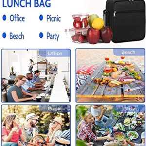 LESENTA Lunch Box for Men Women Adult-Small Insulated Lunch Bag for Office Hiking - Portable Reusable Lunch Box