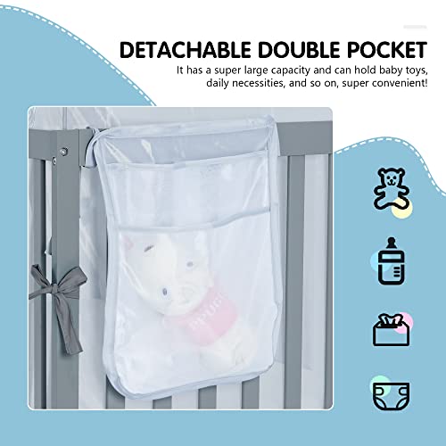 Porayhut Portable Baby Crib Net Safety Mesh Tent,Pop up Infant Mosquito Net, See Through Canopy Netting Cover for Baby&Toddler to Keep Baby from Climbing Out.