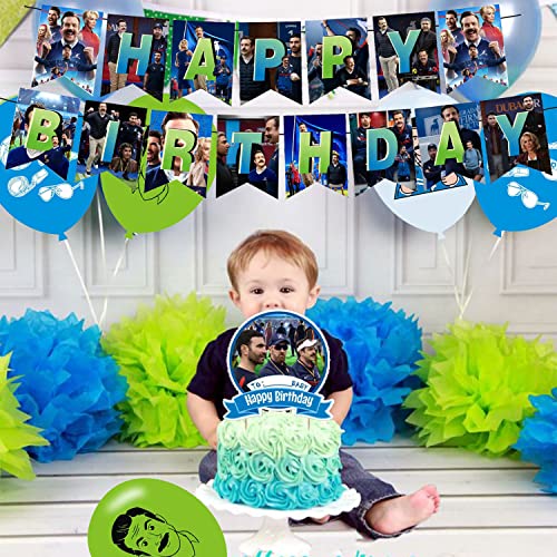 Soccer Party Decorations,Birthday Supplies For Soccer 2023 Includes Banner Cake Topper 12 Cupcake Toppers 18 Balloons