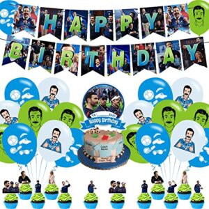 soccer party decorations,birthday supplies for soccer 2023 includes banner cake topper 12 cupcake toppers 18 balloons