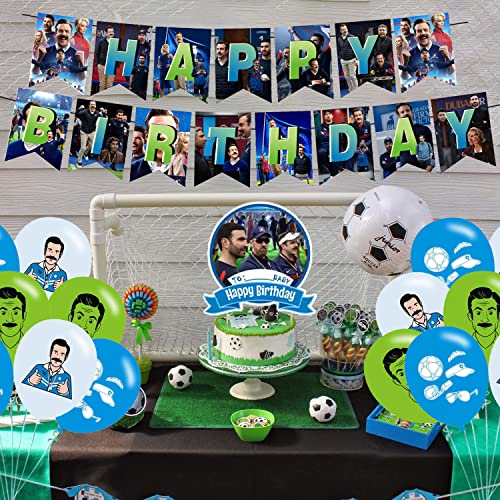 Soccer Party Decorations,Birthday Supplies For Soccer 2023 Includes Banner Cake Topper 12 Cupcake Toppers 18 Balloons