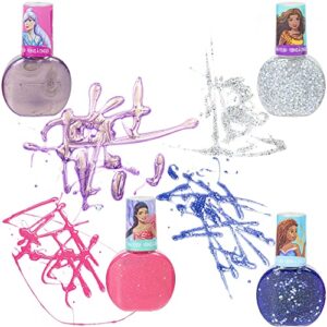 Townley Girl Disney The Little Mermaid Sparkly Cosmetic Makeup Set for Girls with Lip Gloss Nail Polish Nail Stickers - 11 Pcs| Perfect for Parties Sleepovers Makeovers| Birthday Gift for Girls above 3 Yrs