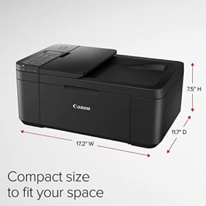 Canon PIXMA TR4720 All-in-One Wireless Color Inkjet Printer, Black - Print Copy Scan Fax - 2-Line LCD Display, 4800 x 1200 dpi, Auto 2-Side Printing, 20-Sheet ADF, DAODYANG Printer_Cable