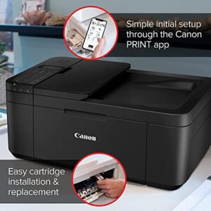 Canon PIXMA TR4720 All-in-One Wireless Color Inkjet Printer, Black - Print Copy Scan Fax - 2-Line LCD Display, 4800 x 1200 dpi, Auto 2-Side Printing, 20-Sheet ADF, DAODYANG Printer_Cable