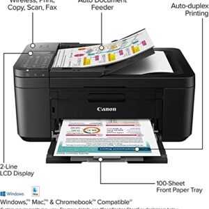 Canon PIXMA TR4720 All-in-One Wireless Color Inkjet Printer, Black - Print Copy Scan Fax - 2-Line LCD Display, 4800 x 1200 dpi, Auto 2-Side Printing, 20-Sheet ADF, DAODYANG Printer_Cable