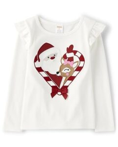 gymboree,and toddler long sleeve christmas knit shirt,santa friends,8