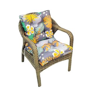 muvlus indoor/outdoor rocking chair cushion,waterproof seat/back chair cushion set,four seasons universal soft patio chaise lounger cushion overstuffed chair cushion (flower)