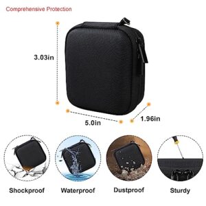 Elonbo Carrying Case for Bose SoundLink Micro Bluetooth Speaker, Small Portable Waterproof Speaker Travel Protective Bag Storage Cover, Mesh Pocket Fits Included Micro-USB Cable. Black