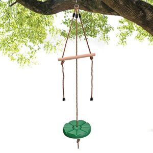 Disc Swing for Kids, Monkey Bar Disc Swing, Disk Swing Seat with Adjustable Rope, Carabiner and Strap, Replacement Swing for Swing Set for Backyard, Tree, Zipline Yuab