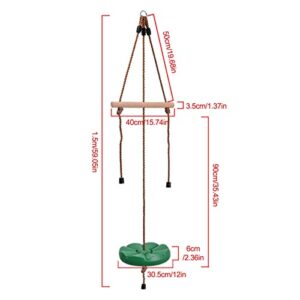 Disc Swing for Kids, Monkey Bar Disc Swing, Disk Swing Seat with Adjustable Rope, Carabiner and Strap, Replacement Swing for Swing Set for Backyard, Tree, Zipline Yuab