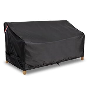 kylinlucky outdoor furniture covers waterproof, 3-seater patio sofa cover fits up to 79w x 37d x 35h inches black